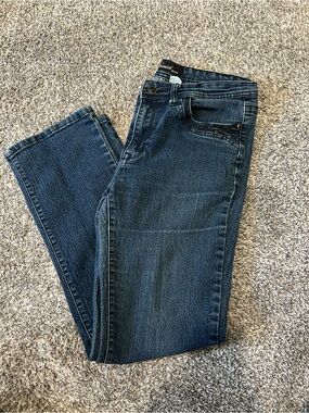 Daniel Women's Straight Leg Jeans Embellished Dark Blue